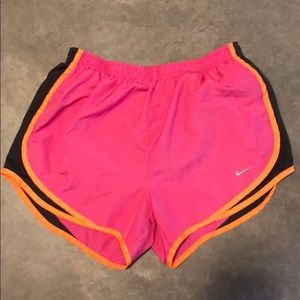 Hot pink nike running shorts